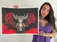 Load image into Gallery viewer, Lilith Colored Pencil Drawing Diablo Print
