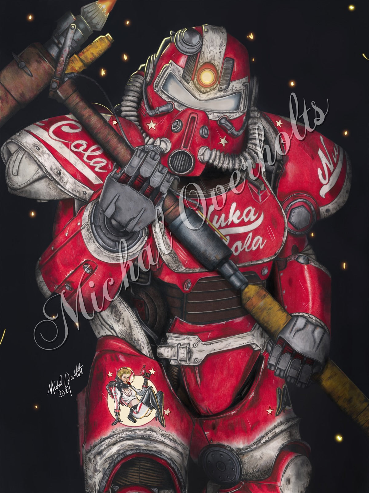 Fallout Power Armor T-51 Nuka Cola Print, image size:1200x1600