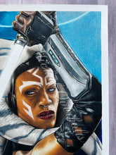 Load image into Gallery viewer, Ahsoka Colored Pencil Drawing Print