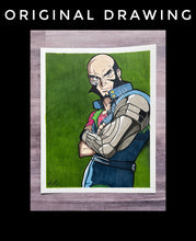 Load image into Gallery viewer, Original Drawing: Cowboy Bebop Jet Black Marker Drawing