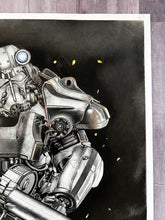 Load image into Gallery viewer, T-60 Fallout Power Armor Colored Pencil Print