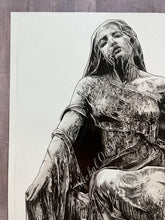 Load image into Gallery viewer, Original Drawing: La Douleur Statue Realism Pencil Drawing
