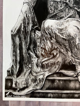 Load image into Gallery viewer, La Douleur Realistic Statue Pencil Drawing Print