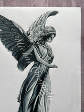 Load image into Gallery viewer, Original Drawing: Alabaster Statue Colored Pencil Drawing
