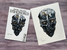 Load image into Gallery viewer, Dishonored Skull Color Mixed Media Drawing Print