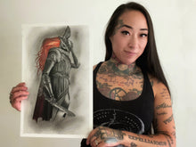 Load image into Gallery viewer, Malenia, The Blade of Miquella Mixed Media Drawing Print