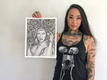 Load image into Gallery viewer, Medusa Graphite Drawing Print