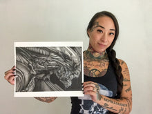 Load image into Gallery viewer, H.R. Giger Alien Graphite Drawing Print