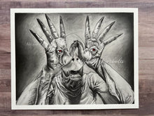 Load image into Gallery viewer, The Pale Man Graphite Drawing Print