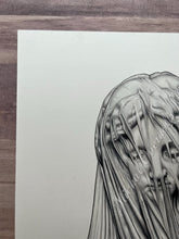Load image into Gallery viewer, Veiled Statue Colored Pencil Drawing