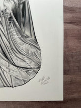 Load image into Gallery viewer, Veiled Statue Colored Pencil Drawing