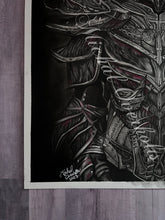 Load image into Gallery viewer, Original Drawing: Video Game Skyrim Armor Graphite Charcoal Drawing
