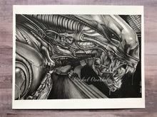 Load image into Gallery viewer, H.R. Giger Alien Graphite Drawing Print
