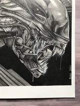 Load image into Gallery viewer, H.R. Giger Alien Graphite Drawing Print