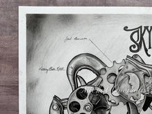 Load image into Gallery viewer, Skyhook Steampunk Schematic Graphite Drawing Print