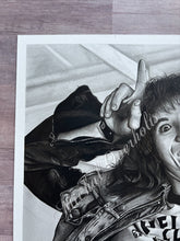 Load image into Gallery viewer, Eddie Munson Graphite Charcoal Drawing Print