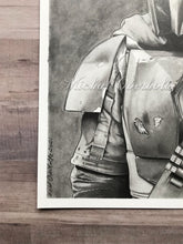 Load image into Gallery viewer, This is the Way Bounty Hunter Graphite Drawing Realism Print