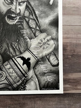 Load image into Gallery viewer, Original Drawing: To Valhalla! Viking Graphite Drawing