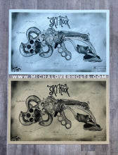 Load image into Gallery viewer, Skyhook Steampunk Schematic Graphite Drawing Print