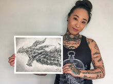 Load image into Gallery viewer, Dragon Drawing Print