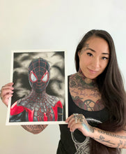 Load image into Gallery viewer, Miles Morales Colored Pencil Drawing

