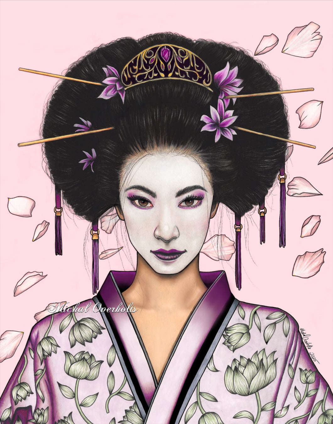 Geisha Self-Portrait Print