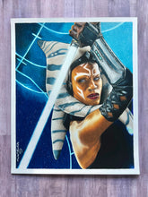 Load image into Gallery viewer, Original Drawing: Ahsoka Colored Pencil Realism

