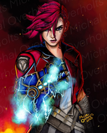 Vi Arcane: League of Legends Drawing Print