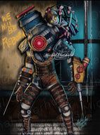 Bioshock Big Sister Full Color Drawing Print