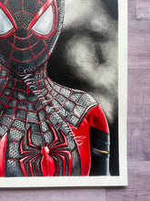 Load image into Gallery viewer, Miles Morales Colored Pencil Drawing
