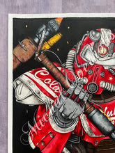 Load image into Gallery viewer, Original Drawing: Fallout T-51 Nuka Cola Power Armor
