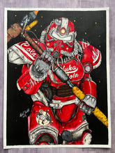 Load image into Gallery viewer, Original Drawing: Fallout T-51 Nuka Cola Power Armor
