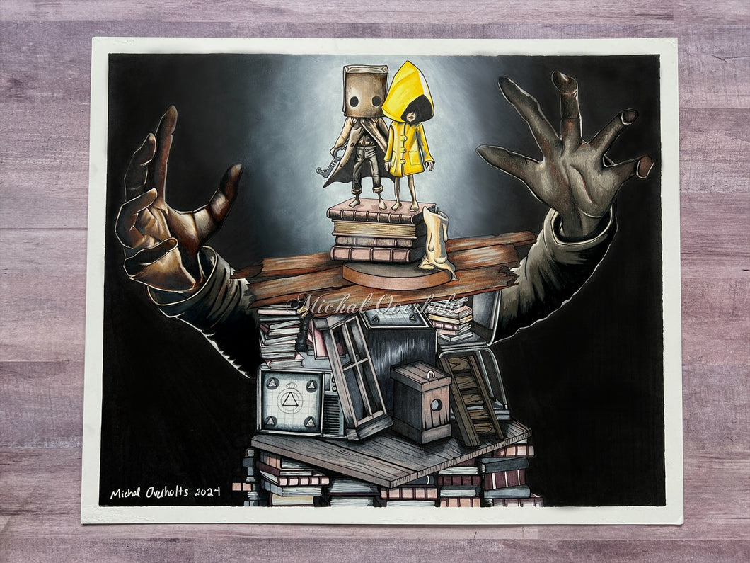 Little Nightmares Color Drawing Print