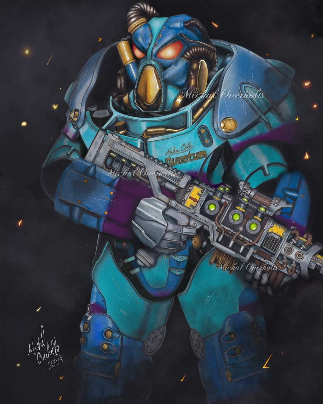 Fallout Nuka Cola Quantum Power Armor Full Color Print