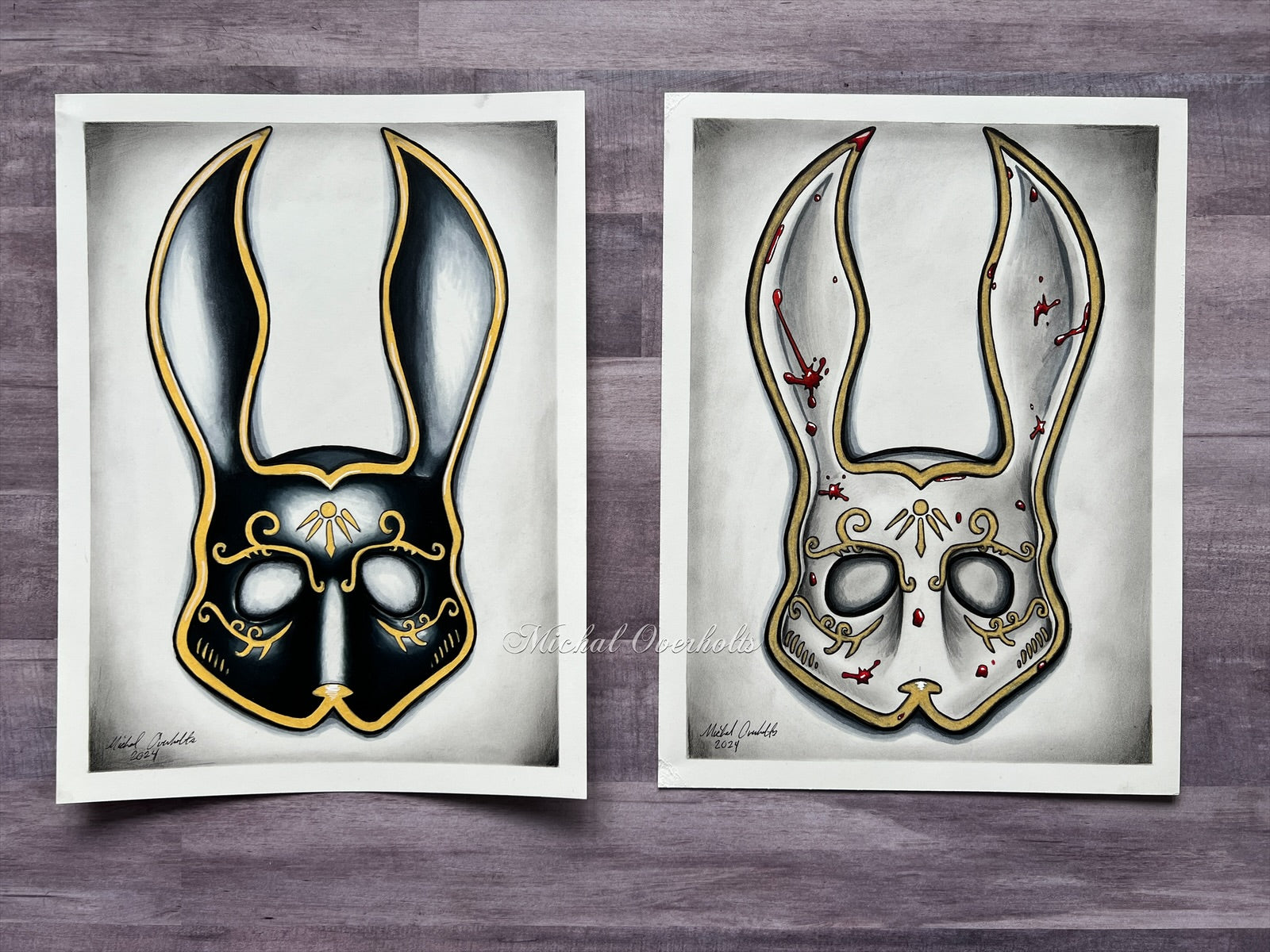 Bioshock Bunny Splicer Masks Print – Art By Michal Overholts