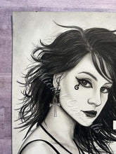 Load image into Gallery viewer, Original Drawing: Death Sandman Black and White Portrait
