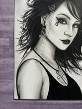 Load image into Gallery viewer, Original Drawing: Death Sandman Black and White Portrait
