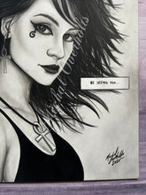 Load image into Gallery viewer, Original Drawing: Death Sandman Black and White Portrait
