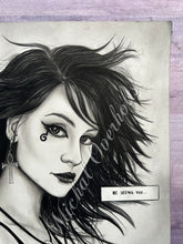 Load image into Gallery viewer, Original Drawing: Death Sandman Black and White Portrait
