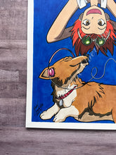 Load image into Gallery viewer, Cowboy Bebop Ed and Ein Marker Drawing Print
