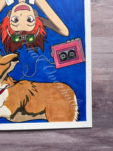 Load image into Gallery viewer, PRE-ORDER: Cowboy Bebop Ed and Ein Marker Drawing Print
