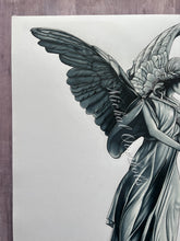 Load image into Gallery viewer, Original Drawing: Alabaster Statue Colored Pencil Drawing

