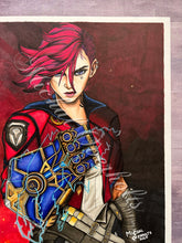 Load image into Gallery viewer, Original Drawing: Vi Arcane League of Legends Full Color Drawing
