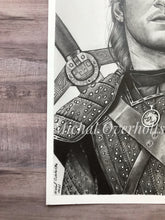 Load image into Gallery viewer, Original Drawing: Toss a Coin to Your Witcher Geralt of Rivia
