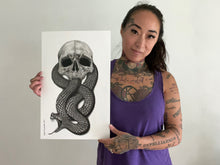 Load image into Gallery viewer, Dark Mark Graphite Drawing Print
