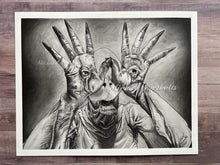 Load image into Gallery viewer, The Pale Man Graphite Drawing Print
