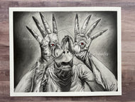 The Pale Man Graphite Drawing Print