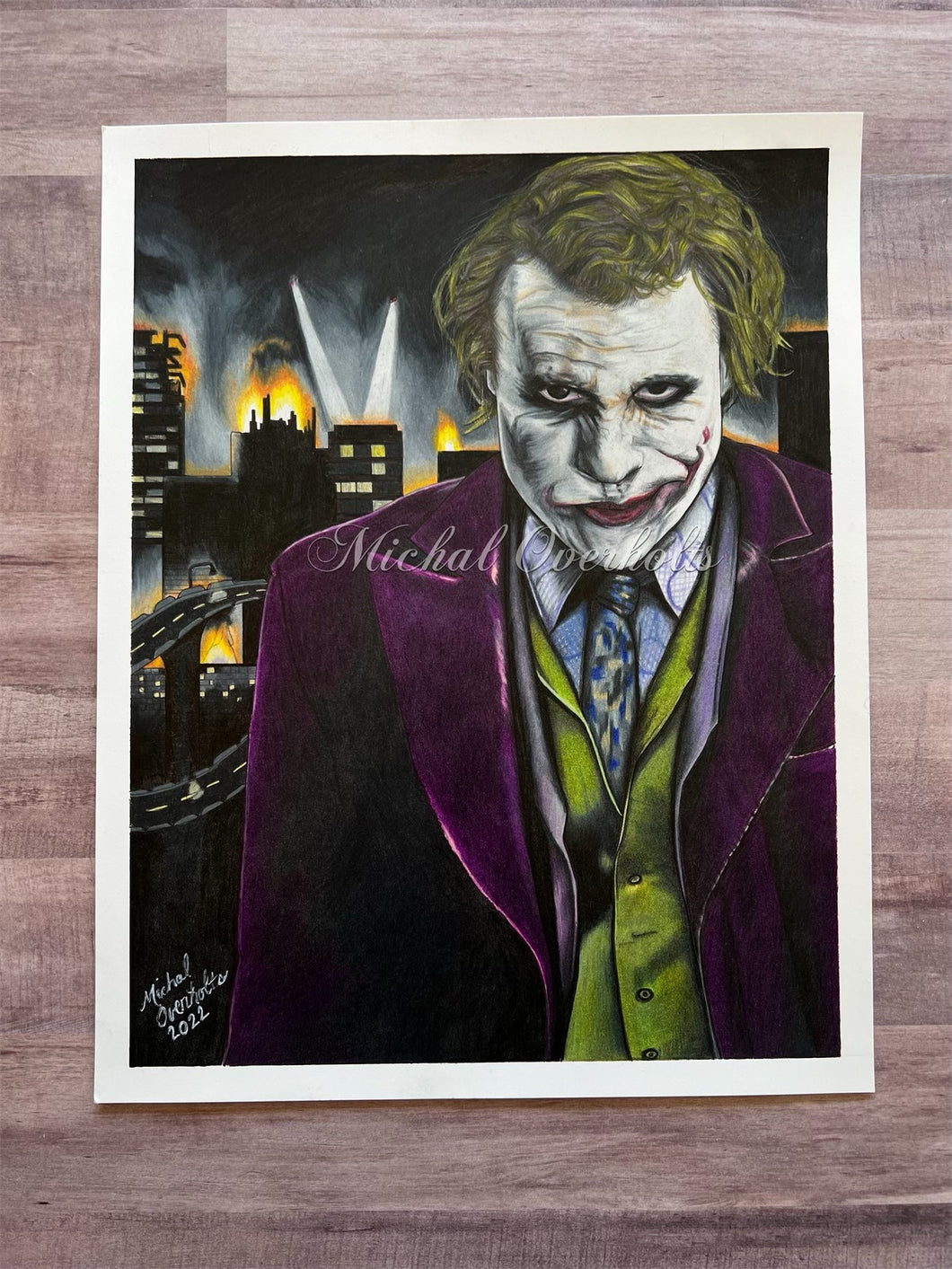 A Joker Colored Pencil Drawing Print