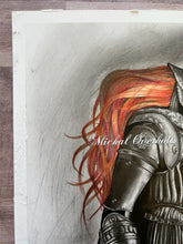 Load image into Gallery viewer, Original Drawing: Malenia, Blade of Miquella Mixed Media Drawing
