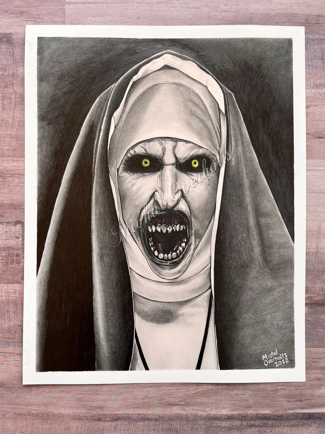 Nun Horror Art Print